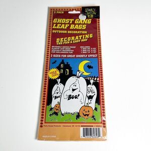 Vtg 3 Pack Spooky Hollow Ghost Gang Leaf Bags NEW Halloween